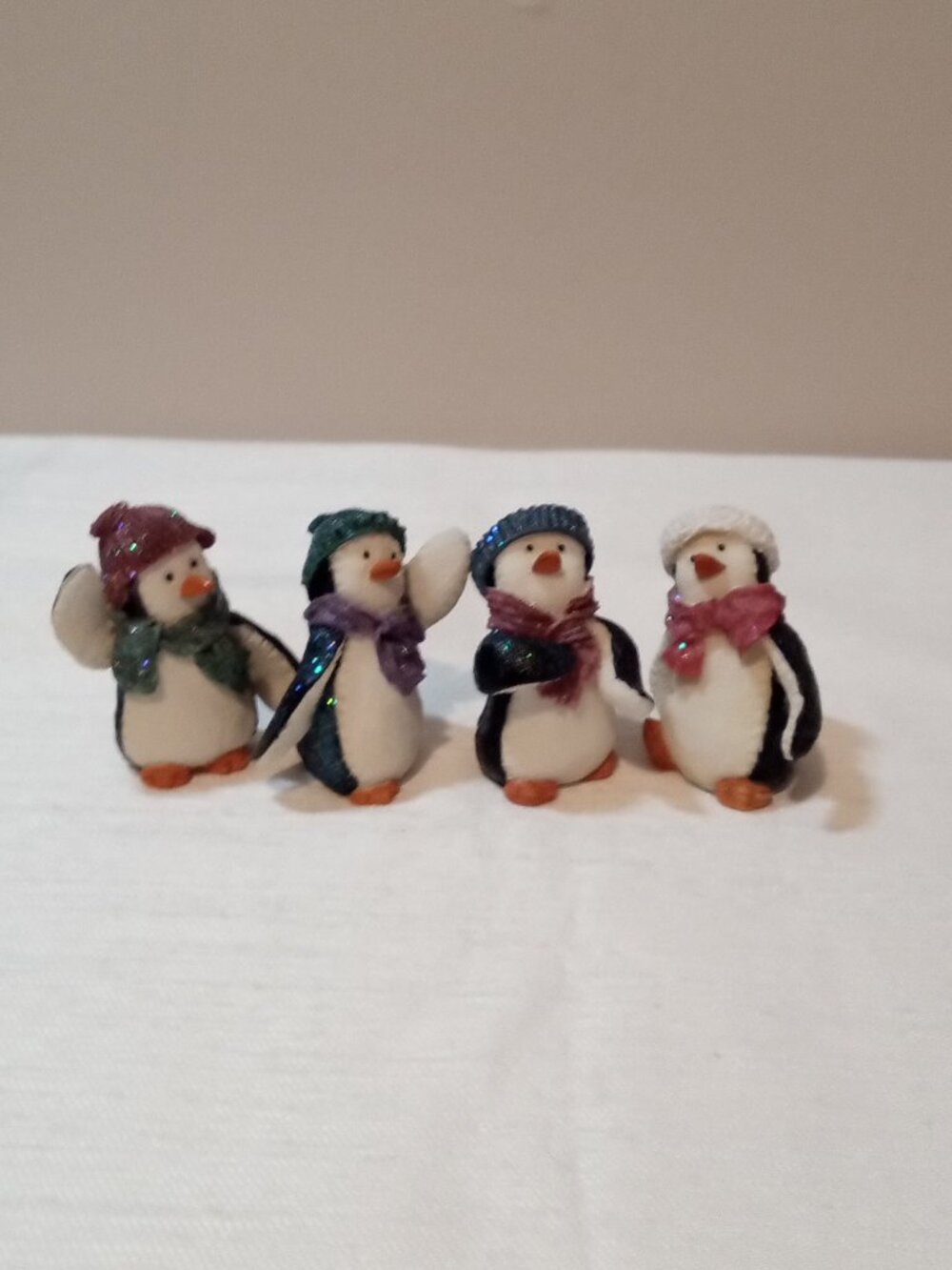 Set of 4 Penguin Figurine/Statues